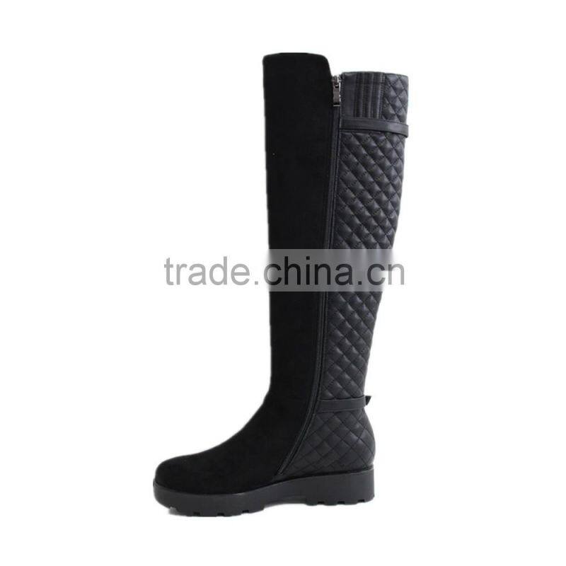 durable long rubber outsole leather boots