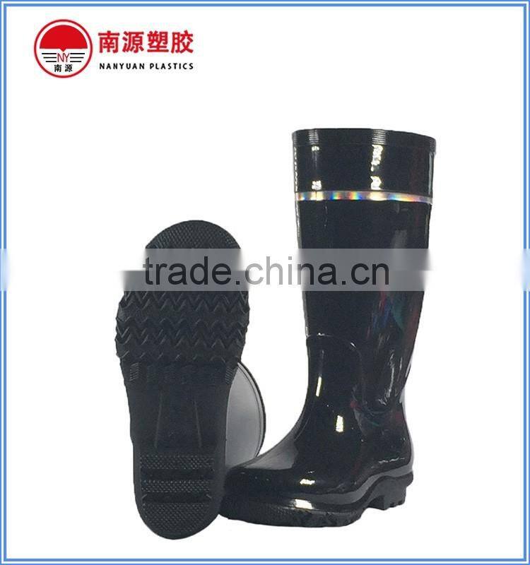 Construction work PVC safety gumboots with reflective tape