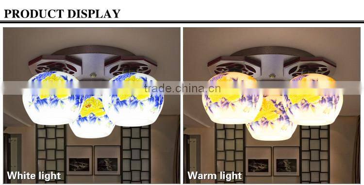 Jingdezhen decal pastel light fixture of celling led light