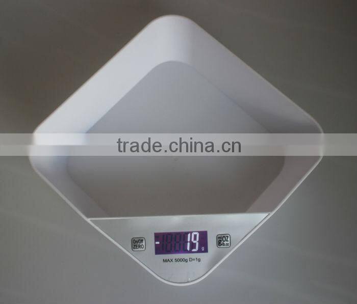 2014 Newly 5kg Digital weight kitchen food tray scale