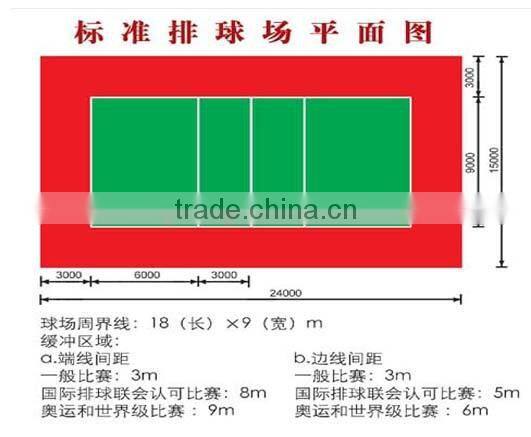 silicon PU volleyball court flooring