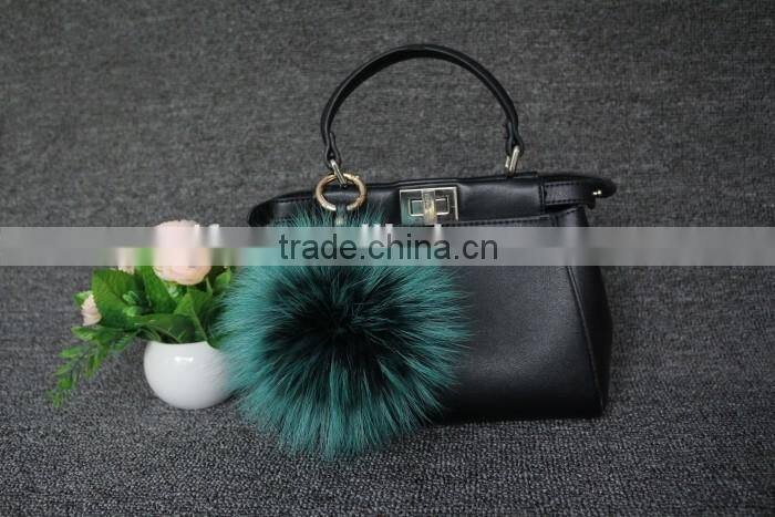 Nice Fur Fashionable Raccoon Fur Ball Fur Keyring