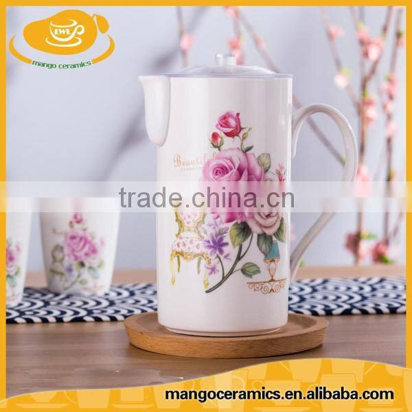 Cheap wholesale ceramic tea cup and tea pot sets