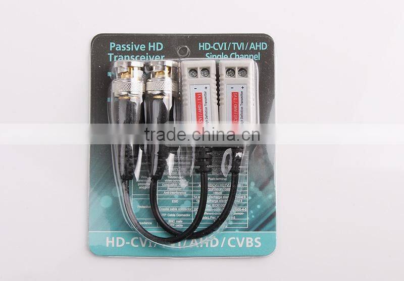 BNC TVI Video Balun Passive Transceivers UTP Balun BNC Cat5 Support HDCVI/AHD/TVI Camera