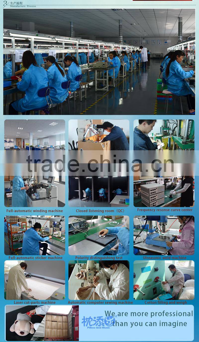 popular gift hot sale 2014 blue cove rabbit speaker pillow for iPhone