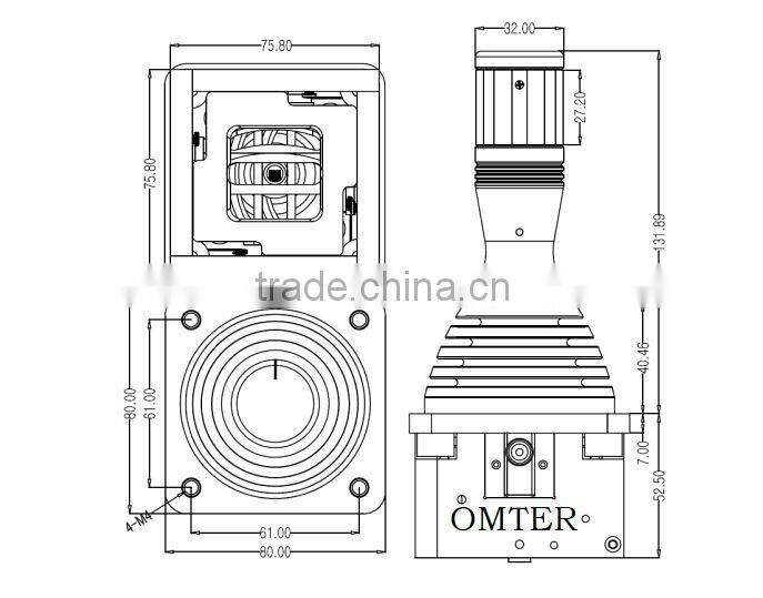 For air. Ship, engineering machinery joystick Three-axis Hall joystick OMH60 series