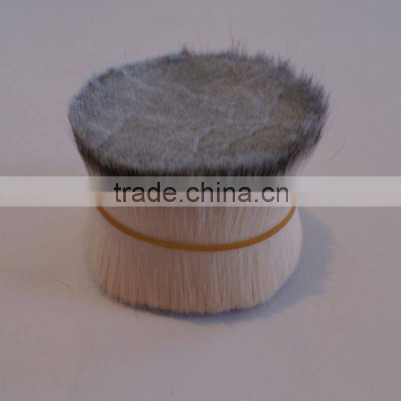 synthetic hair of different colors,used for makeup brushes