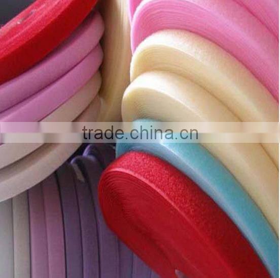 Colored hook and loop tape straps