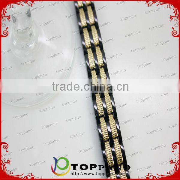 Hot sale men magnetic bracelet modern fashion design 4 in 1 energy element stainless steel bracelet