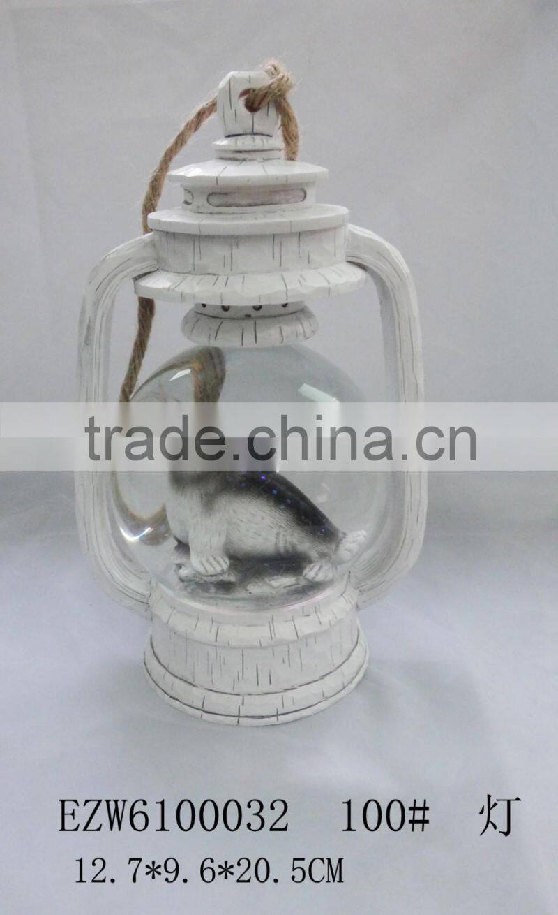 New Design Decoration Animal Lantern Garden Glass Dolphin