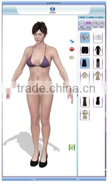 Best price 3D fitting room system for fashion show