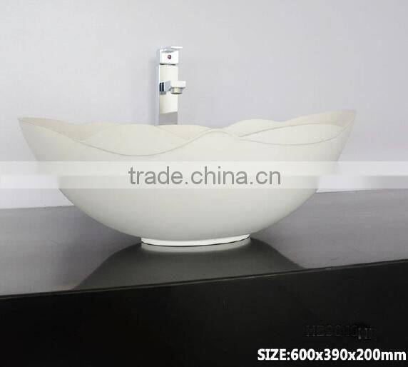 High quality solid surface art basin resin wash basin, Stone Resin Wash Basin, wall hung wash basin