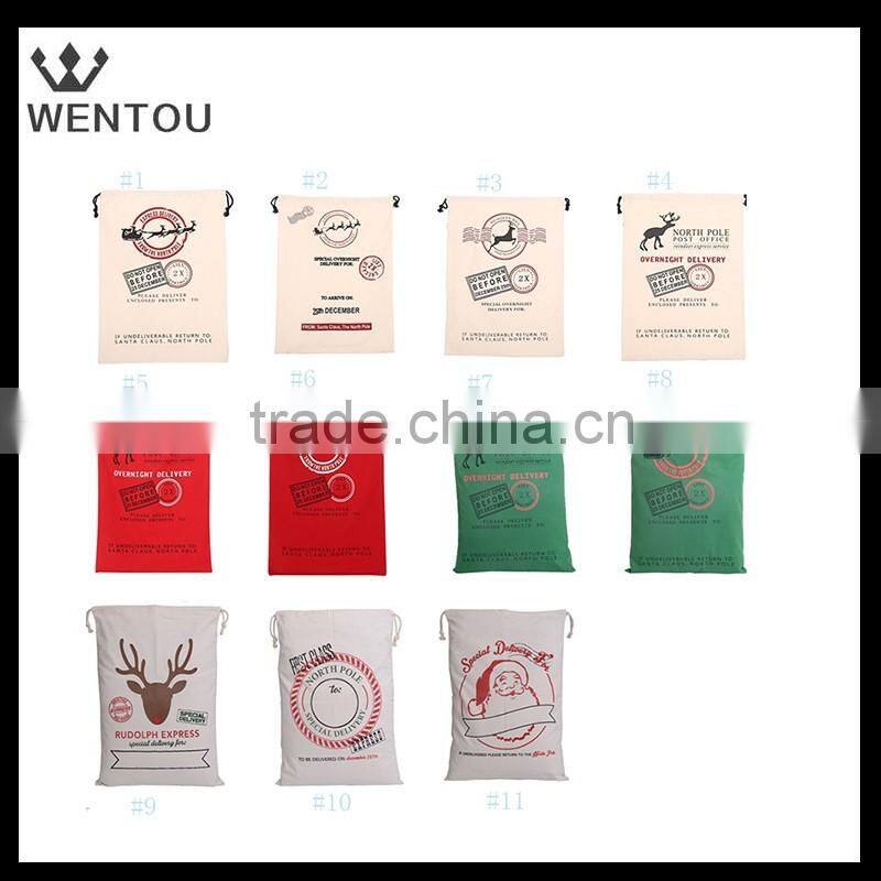 Monogram Christmas burlap Santa Sack