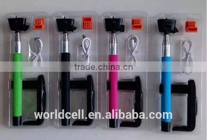 alibaba express colorful bluetooth selfie stick with bluetooth