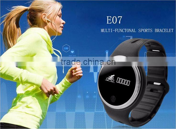 2016 New Model E07 Wristband Sleep monitoring Smart Bracelet E07 Waterproof Bracelet