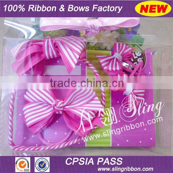 2015 New Arrival Wholesale Gift Set Grosgrain Hair Bows