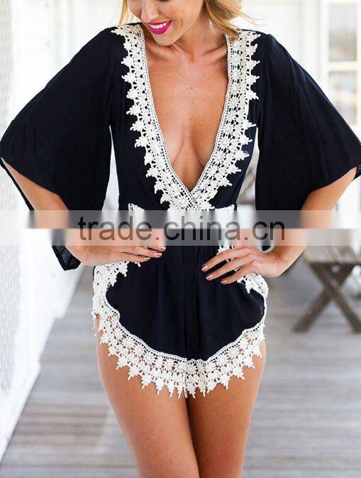 2015 new design sexy beachwear for women white and black beach dress casual women dress wholesale