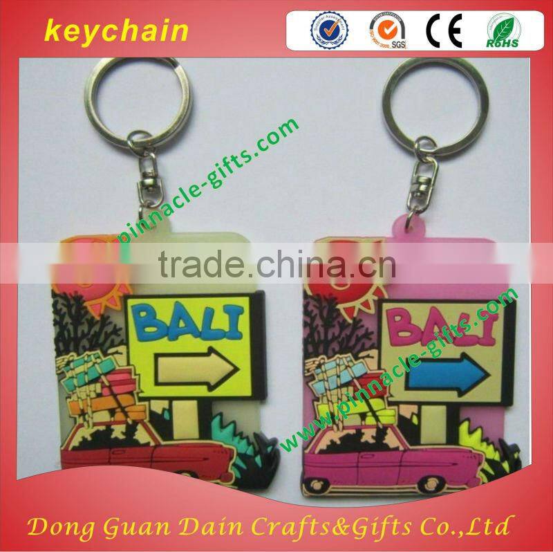 Custom plated 3D high quality pvc key chain