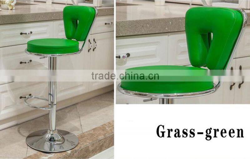 Beautiful beige leather bar stools, up and down bar stool for sale