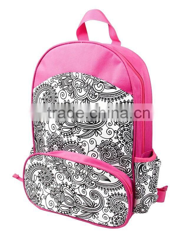 DIY Toy coloring your own backpack bag with 6 markers