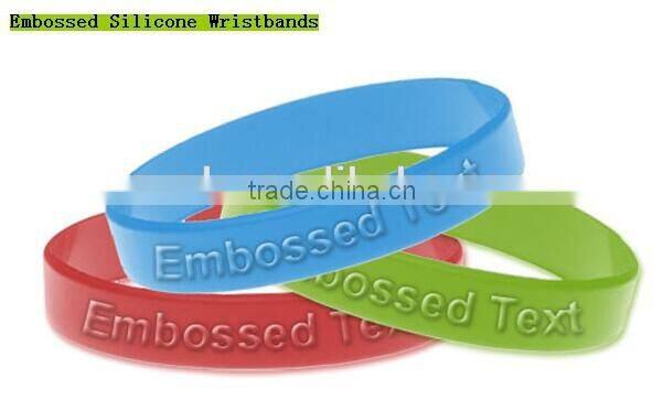 custom logo cheap silicone fluorescent bracelet