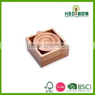 2016 best selling premium bamboo mug coaster wholesale