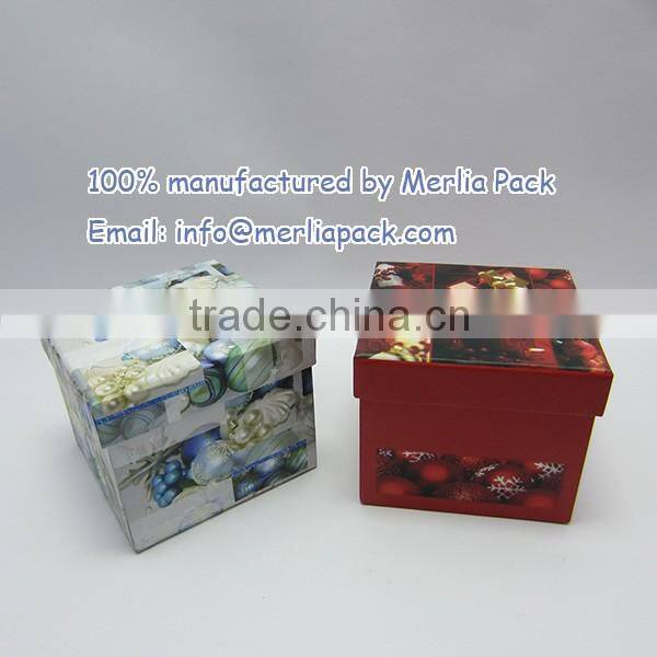2016 Square Storage Cardboard Box Christmas Candles Home Decoration Boxes
