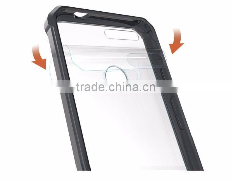 Wholesale Cheap Price Transparent 2 in 1 TPU Bumper + Hard Plastic Hybrid Back Cover Acrylic Clear Case For Google Pixel XL