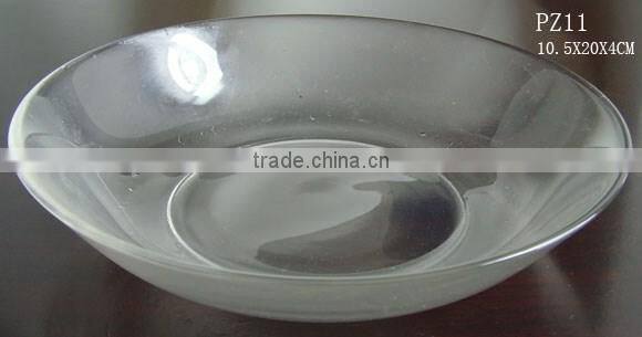 Smooth tableware glass dish for dinner