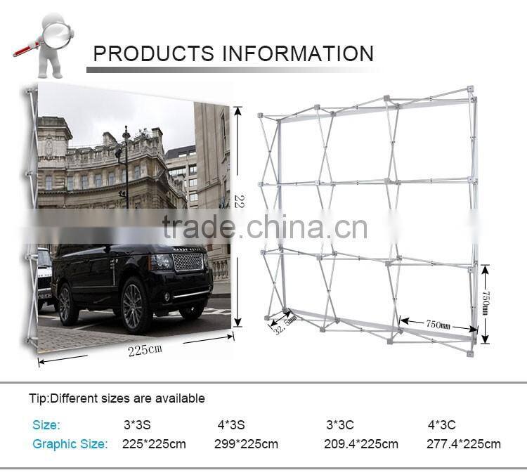 Stock 7.4x10ft Repeat Pop Up Backdrop Banner Stand