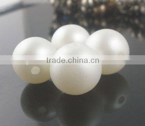 16mm matte white imitation loose pearls
