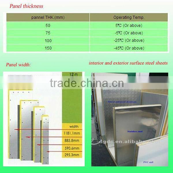 Cold storage room with storage racks inside