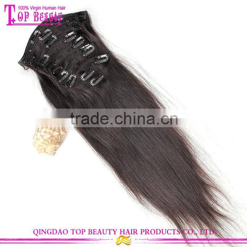 New Fashionable Hot Sale Hair Extension Clip In Peruvian Clip In Hair Extensions