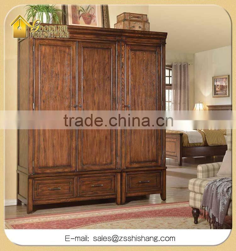 Customized Home and Hotel OAK Solid Wood Bedroom Set Furniture