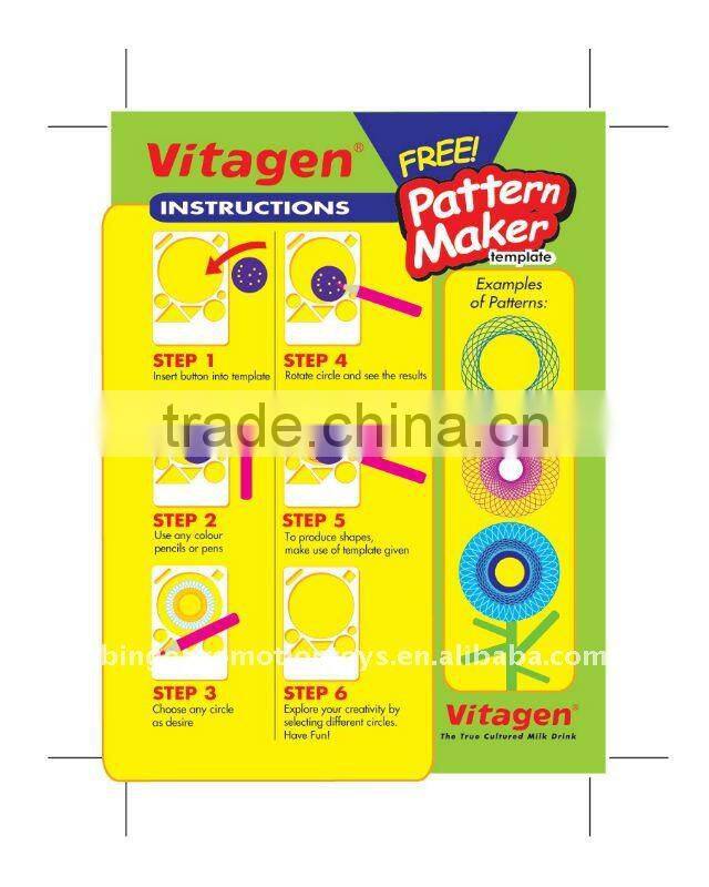 plastic spirograph toys with papers