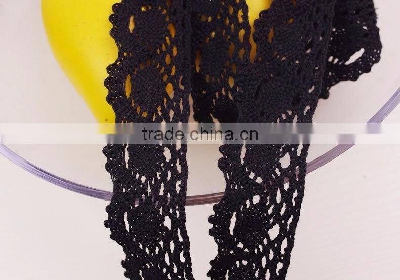 4cm china factory wedding dress french cord eyelash stretch cheap black lace fabric c400212