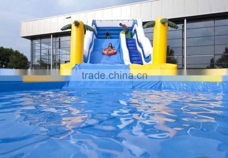 inflatable water slide with pool for girls and boys fun