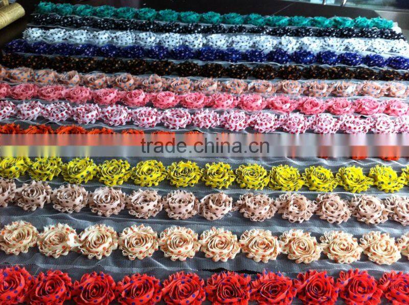 DIY fashion chiffon flower applique baby flower headband