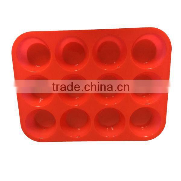 12 cavities silicone cup cake mold