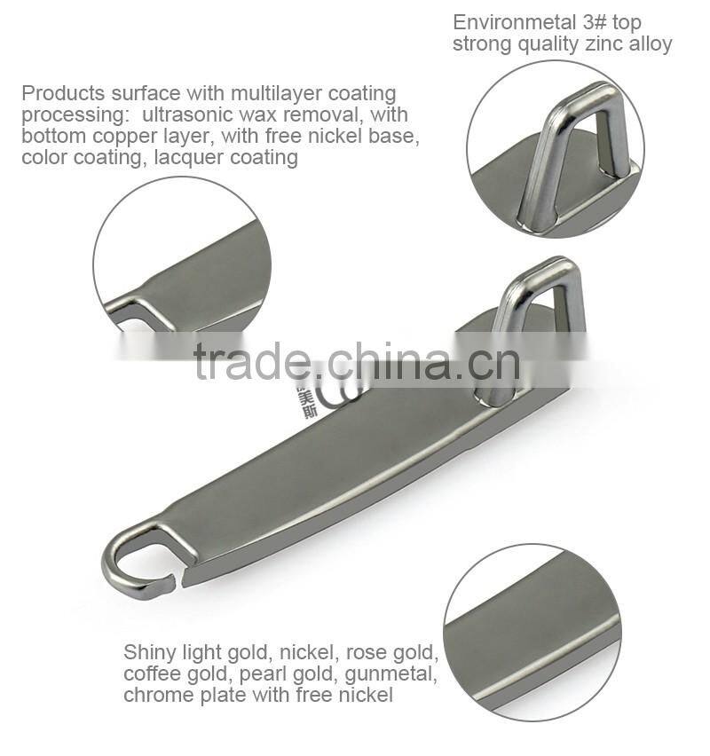 Matt gunmetal finishing metal zipper puller for bag accessories