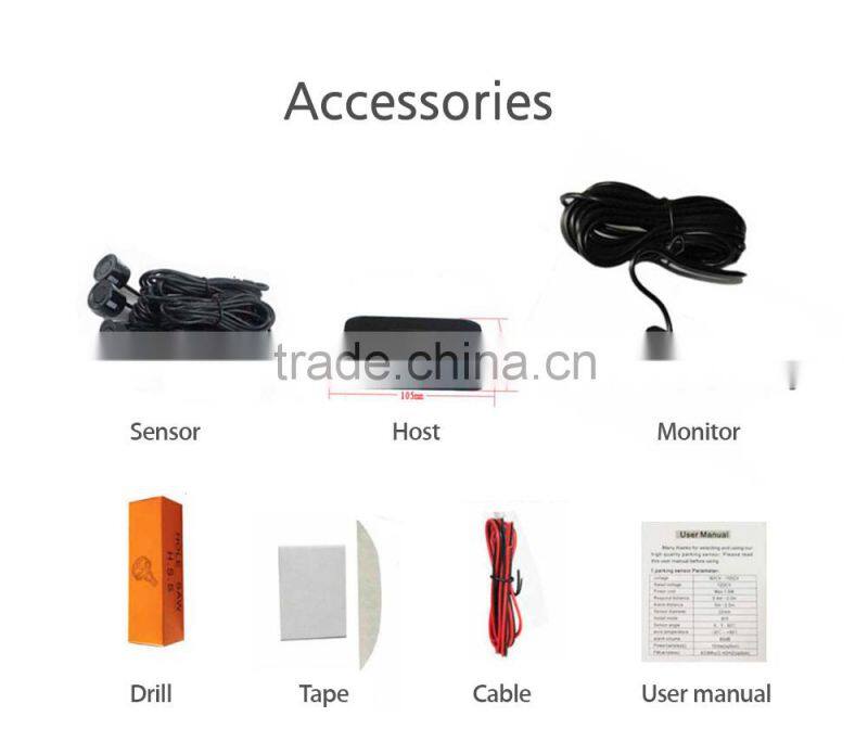 rear parking sensor system led car reversing sensor with 4 ultrasonic sensor