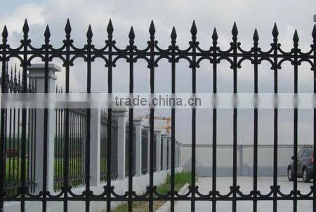 Hot sale fashion style Powder Coated black rod iron fence