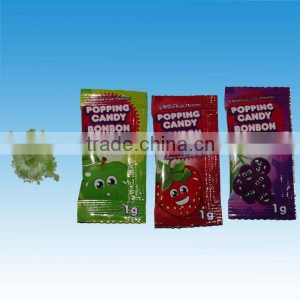 Multiple flavors popping candy