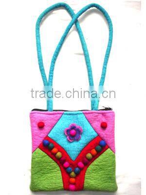 100% felted woolen bags/ stylish ladies felt bags/ New design handbags for ladies