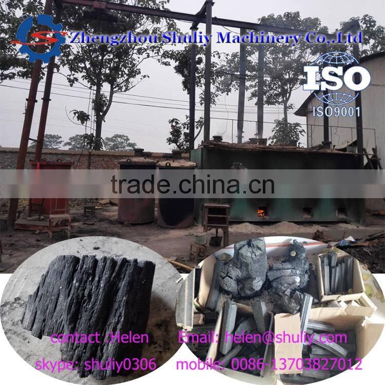 Energy saving gas flow high out 1.5kw wood log charcoal making equipment for sale 008613703827012