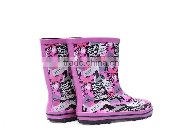 Custom cheap wholesale fashion rain boots girl rubber rain boot
