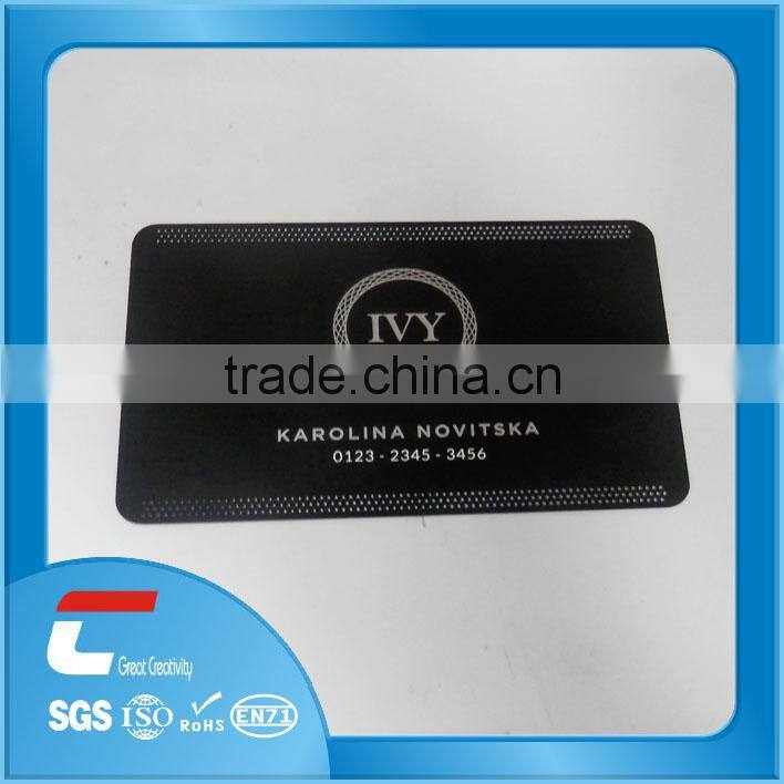 magnetic stripe stainless steel card with signature panel free samples