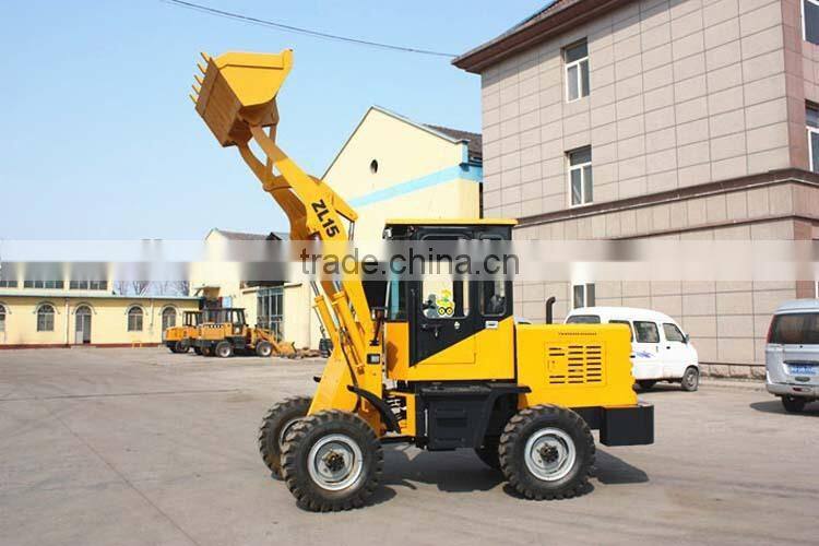 China Construction Machinery 0.7 m3 Fornt Loader 1500kg Wheel loader hot sale.