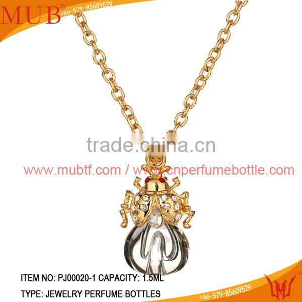 Ladybird Shape Jewelry Pendant Glass Perfume bottle jewelry