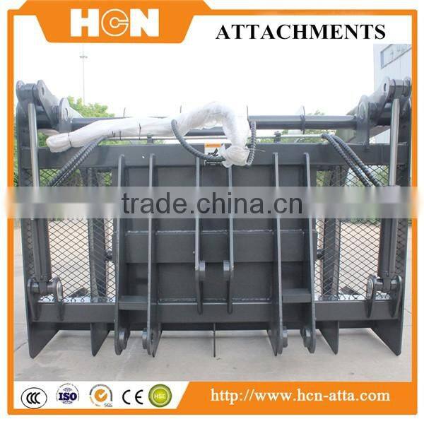 HCN brand BM08 series hydraulic root grapple for loaders